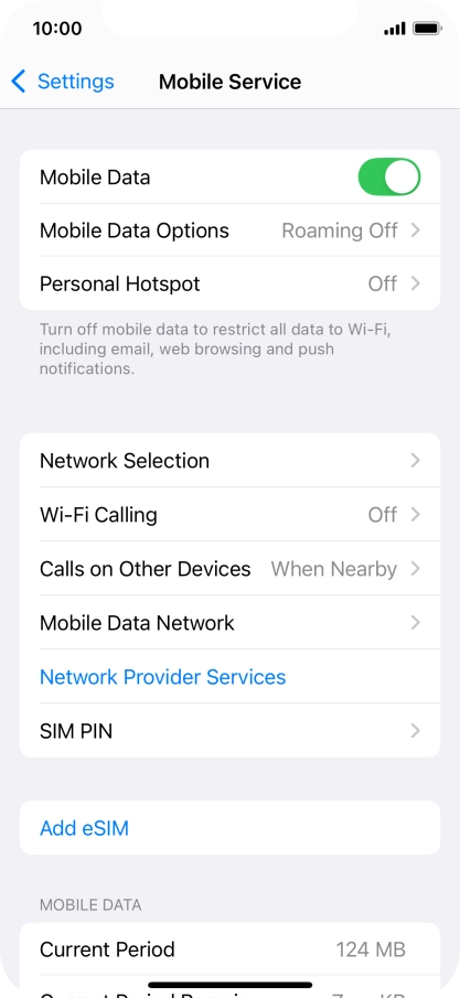Press Mobile Data Network.