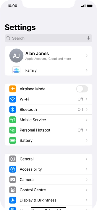 Press Display & Brightness.