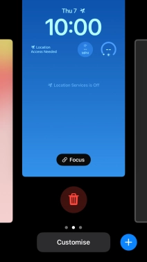 Press the delete icon.