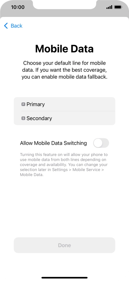 Press the required price plan.