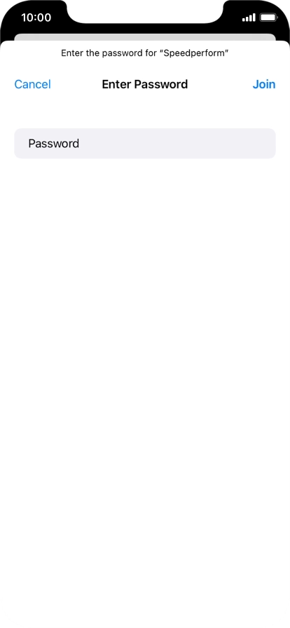 Key in the password for the Wi-Fi network and press Join. Key in the password for the Wi-Fi network and press Join.