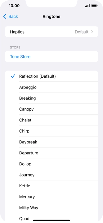 Press the required ring tones to hear them.