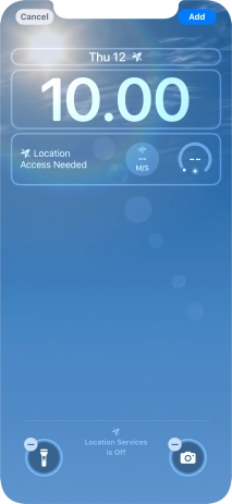 To customise the way the lock screen date is displayed, press the date widget and follow the instructions on the screen to select the required widget display mode.