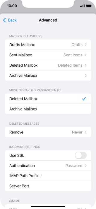 Press the indicator next to 