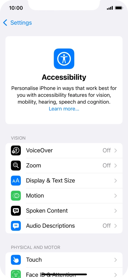 Press Display & Text Size.