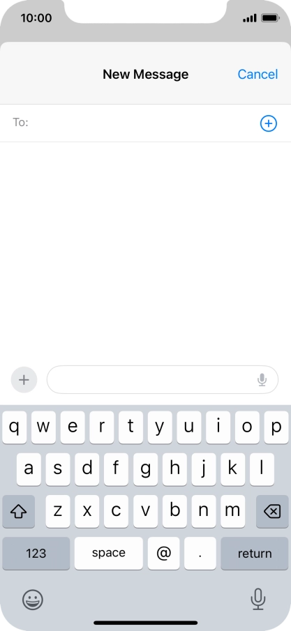 Press To: and key in the first letters of the recipient's name.