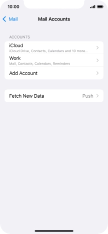 Press the required email account.