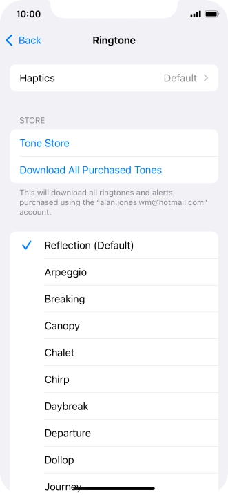 Press the required ring tones to hear them.