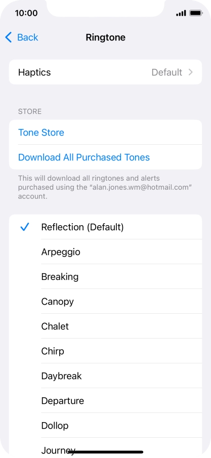 Press the required ring tones to hear them.