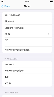 The Network Provider Lock status is displayed next to Network Provider Lock.