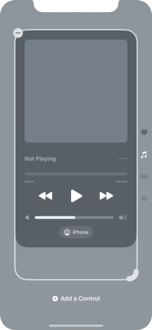 Press the remove icon on the required Control Centre page to remove it from Control Centre.