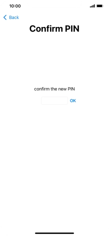 Key in the new PIN again and press OK.