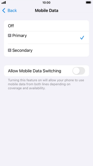Press the required price plan.