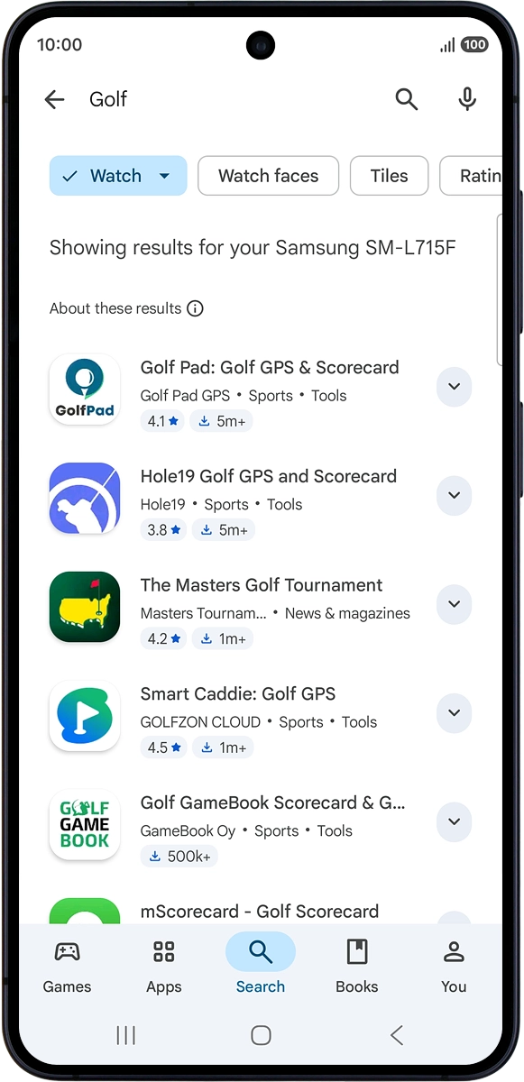 On your phone: Press the required app.