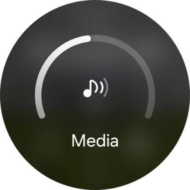 Slide the circle to select the required volume.