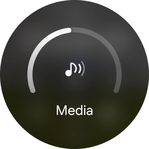 Slide the circle to select the required volume.