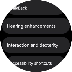 Press Hearing enhancements and follow the instructions on the screen to select the required settings.