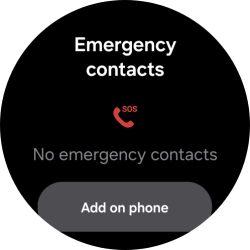 Press Add on phone and follow the instructions on your phone to set your emergency contacts.