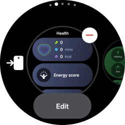 Press the remove widget icon.
