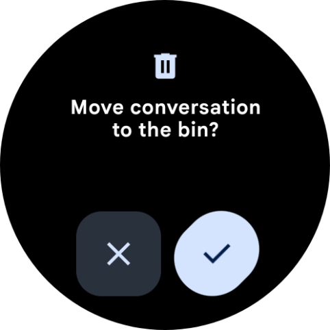Press the confirm icon.