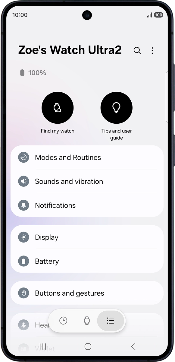On your phone: Press Find my watch.