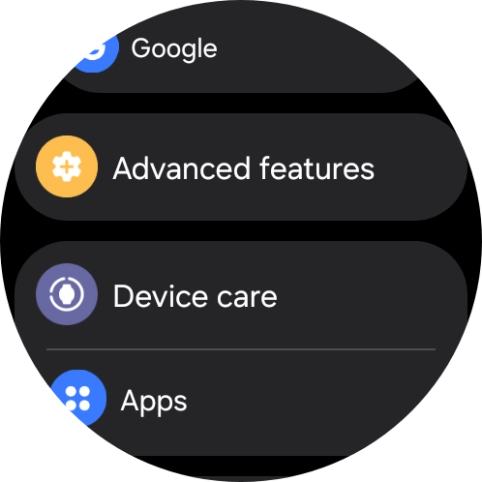 Press Advanced features.