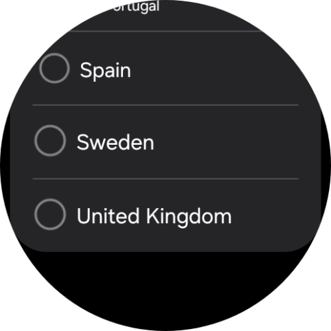 Press the required region.