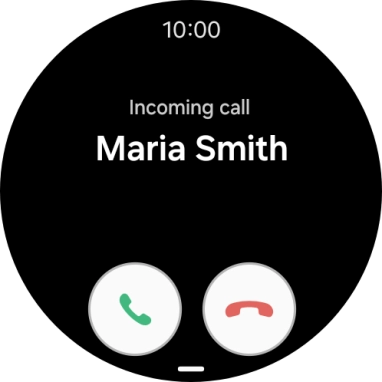 Press the accept call icon and slide your finger upwards to answer the call.