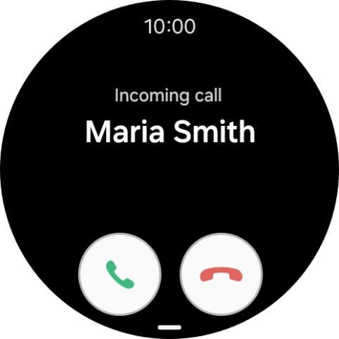 Press the accept call icon and slide your finger upwards to answer the call.