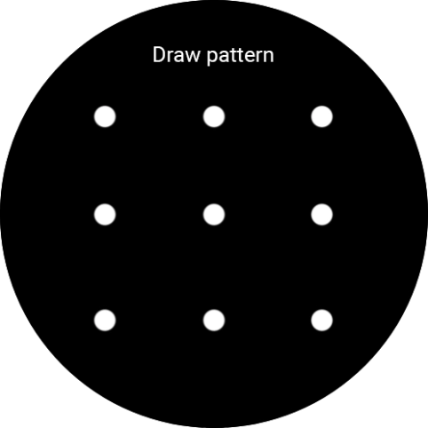 Slide your finger across the screen to connect at least four points and follow the instructions on the screen to create a pattern as lock code.