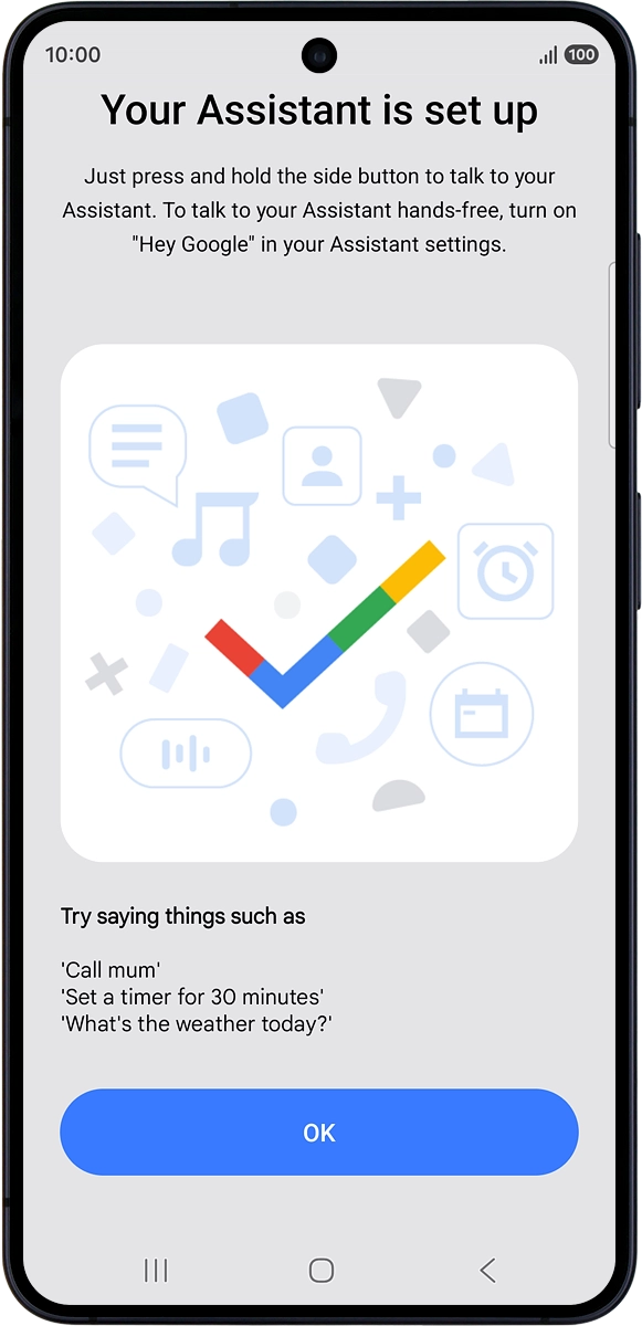 On your phone: Press OK.