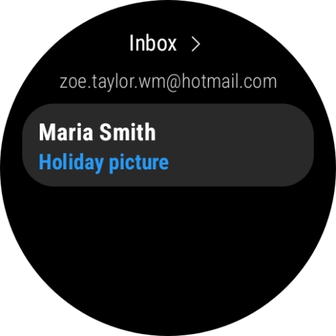 Press the required email message to read it.