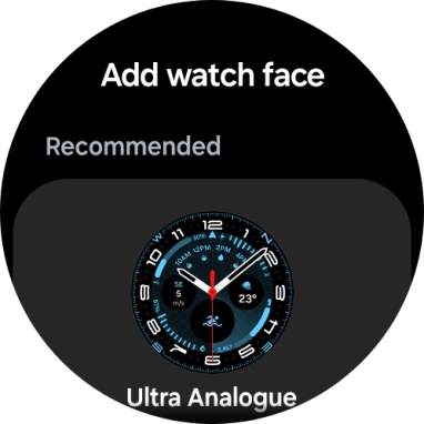 Slide your finger up or down to see the available watch faces.