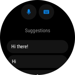 Press the microphone icon and follow the instructions on the screen to record and send the required reply.