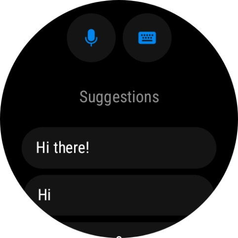 Press the microphone icon and follow the instructions on the screen to record and send the required reply.