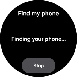 Press Stop when you've found your phone.