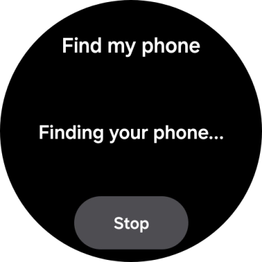 Press Stop when you've found your phone.