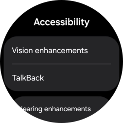 Press Vision enhancements and follow the instructions on the screen to select the required settings.