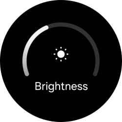Slide the circle to select the required brightness.