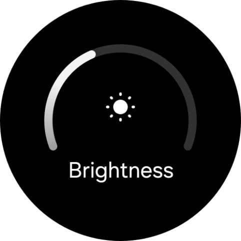 Slide the circle to select the required brightness.