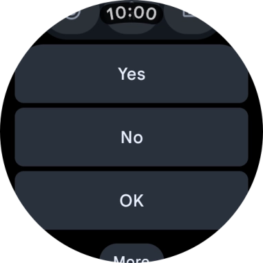 Press the required reply.