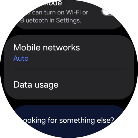 Press Data usage.