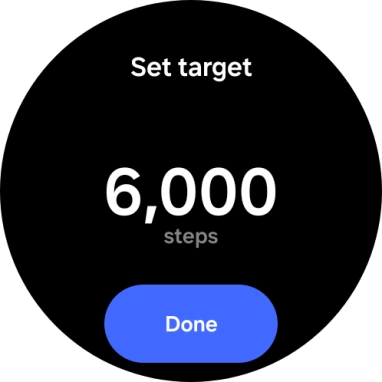 Slide your finger up or down on the screen to select the required goal.
