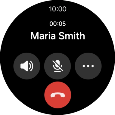 Press the end call icon.