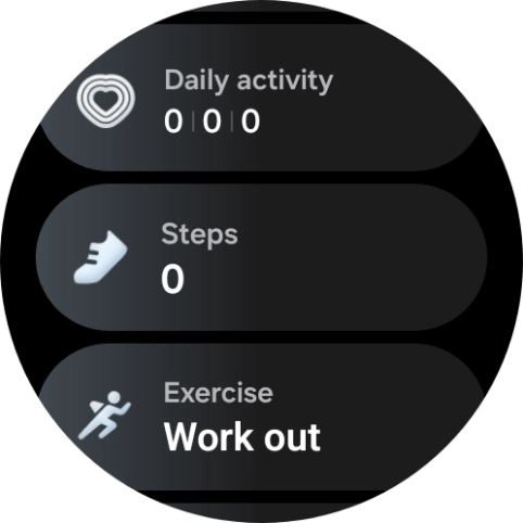 The number of steps for the day is displayed below Steps.