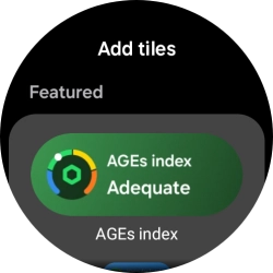 Press the required widget to add it.