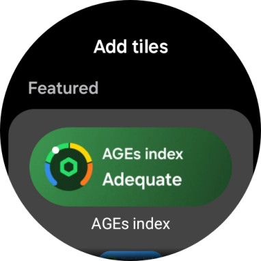 Press the required widget to add it.