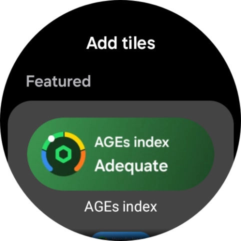 Press the required widget to add it.