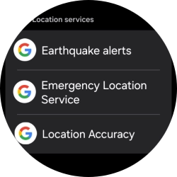 Press Emergency Location Service.