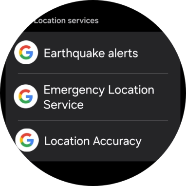 Press Emergency Location Service.